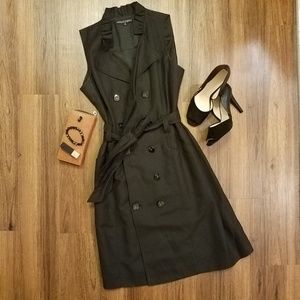 Isabella DeMarco Sleeveless Belted Black Dress